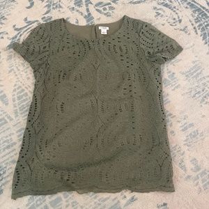J crew olive size 0 top